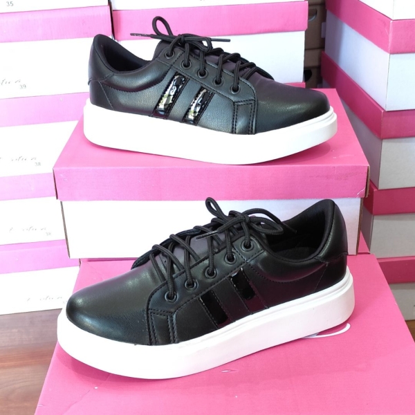 Tenis preto exotica verniz lateral - Image 2