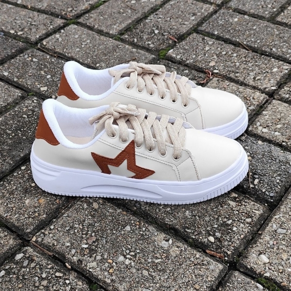 Tenis estrela cor creme - Image 3