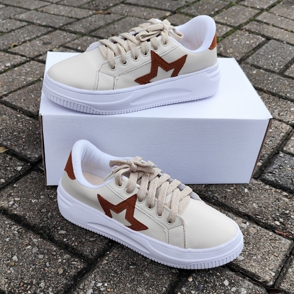 Tenis estrela cor creme - Image 2