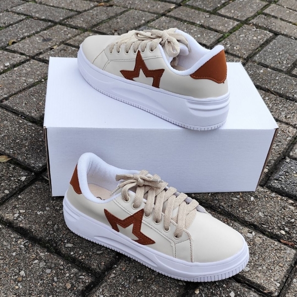 Tenis estrela cor creme - Image 5