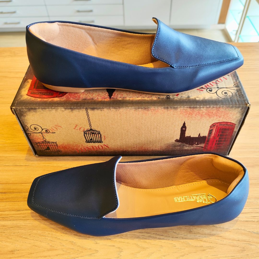 Sapatilha Mocassim Azul bico quadrado - Image 2