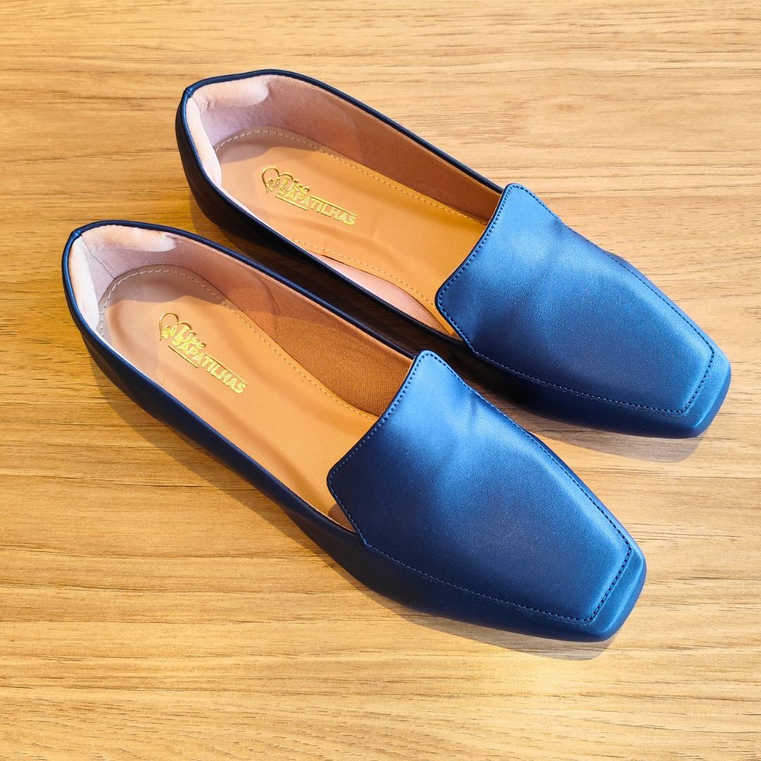 Sapatilha Mocassim Azul bico quadrado - Image 5