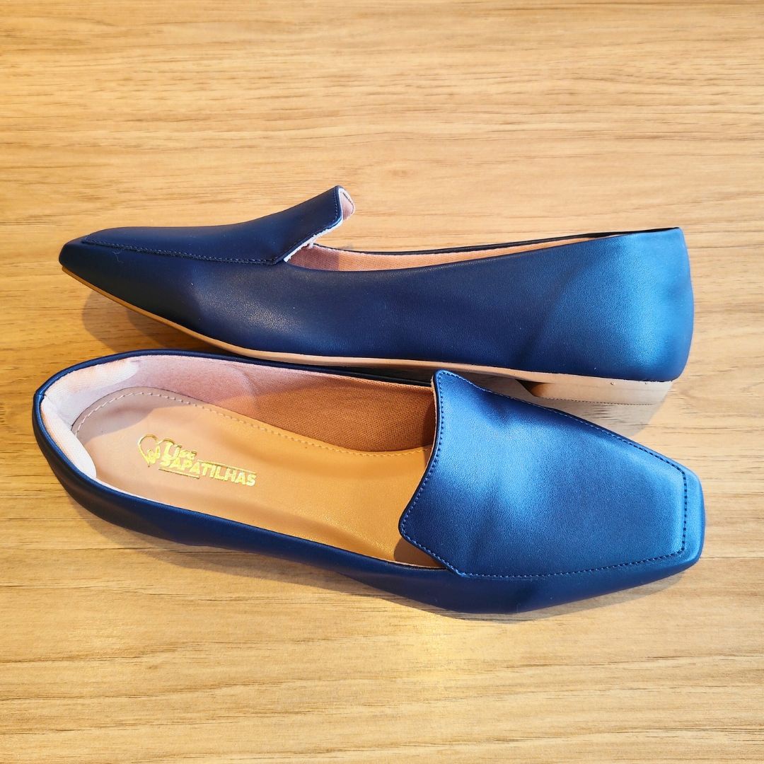 Sapatilha Mocassim Azul bico quadrado - Image 6