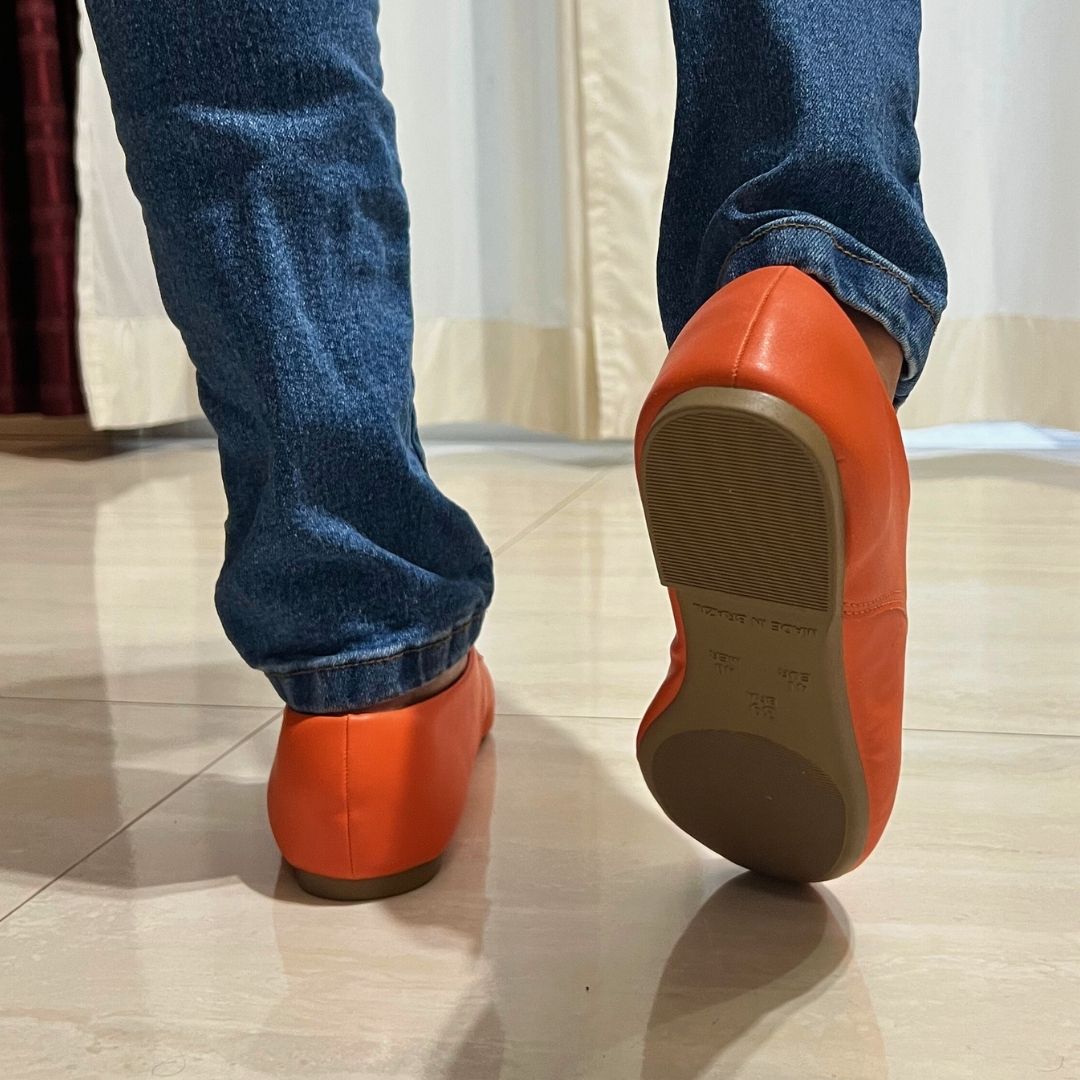 Sapato Oxford bico redondo laranja - Imagem 3